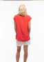 OR 62513 LINEN BLEND TOP - RED