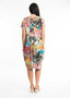 orientique bubble dress with cap sleeve in RINEIA print