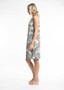 ORIENTIQUE REVERSIBLE SHIFT DRESS IN PROTARAS  PRINT - SIDE TWO