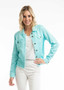 A  Popular style of Jacket is the ORIENTIQUE  Linen  Blend Jacket in  AQUA (#62617)