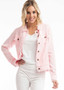 Orientique Linen Blend Jacket in Strawberry Cream (#62617)