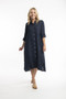 Escape by OQ Linen Shirt Dress (#71456) in NAvy