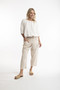 Escape by OQ Tie Waist Linen Pant in Sand  (#7616)