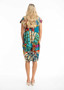 Orientique Cotton Knit S/S Bubble Dress in PARIS STREET Print (#20055)
