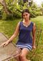 Lou Lou WHITNEY TUBE SKIRT - INDIGO/DENIM STRIPE