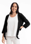 Orientique Cotton Knit Tie Shrug (#1275) in black
