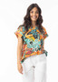 Orientique Cotton Rolled Neck Top in GUARATIBA Print (#62757) Orientique Cotton Rolled Neck Top in GUARATIBA Print (#62757)