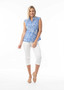 Orientique Cotton Cami Top in ASHKARAY BLUE Print (#42202)