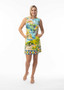Orientique Stretch Cotton Shift Dress in AMALFI Print (#30189)