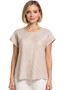 Cafe Latte Embroidered Front TOP (#CLM548) IN NATURAL