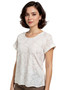 Cafe Latte Embroidered Front TOP (#CLM548) IN OFF WHITE