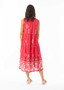 Escape by OQ Sleeveless Cotton Layer Dress in CARLA RED (#40149)
