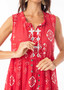 Escape by OQ Sleeveless Cotton Layer Dress in CARLA RED (#40149)