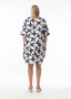 ORIENTIQUE Cotton Elbow Sleeve Dress in NAZCA Print (#40195)