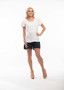ORIENTIQUE ESSENTIALS COTTON TEE TOP (#6207) IN WHITE