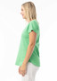 ORIENTIQUE ESSENTIALS COTTON TEE TOP (#6207) IN GREEN