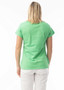 ORIENTIQUE ESSENTIALS COTTON TEE TOP (#6207) IN GREEN