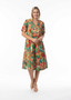 Orientique Layer dress with Elbow Sleeve in SAO PAULO Print (#30219)