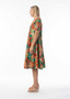 Orientique Layer dress with Elbow Sleeve in SAO PAULO Print (#30219)