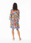 Escape by OQ Rayon frill Slv Layer Dress in BIANCA Print (#71559)