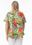 Orientique Cotton Ruffle Hem Top in EQUADOR Print (#42197)
