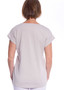 CAFE LATTE V-NECK COTTON SPANDEX TEE (#CLM476)