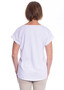 CAFE LATTE V-NECK COTTON SPANDEX TEE (#CLM476) in WHITE