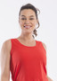 ORIENTIQUE  6205 ESSENTIALS COTTON KNIT CAMI IN RED