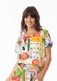 Escape by OQ RAYON S/S Top in ERICA Print (#32412)