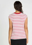 Lou Lou BAMBOO DONNA CAP SLV STRIPED TOP