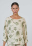 Naturals by Olive et Julie Elbow Sleeve Top in PATINA PEARLS Print (#GA674)