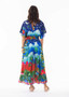 Escape by OQ Rayon Shirred Waist Dress in ARABIAN Nights Print  (#30143)