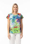 Orientique Crew Contemporary Tee in LEAVES BLUE (#23097 LB)