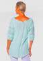 Cafe Latte Cotton Peasant top (CLM448) in AQUA