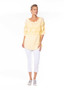 Cafe Latte Cotton Peasant top (CLM448) in Yellow