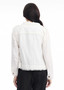Orientique Linen Blend Fringe Jacket in WHITE (#62843)
