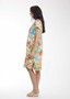 Orientique EZY Fit Cotton Dress in 50Yrs travel Print (#21876)