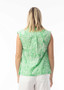 Orientique Cotton Cami Top with Collar in AKSHARAY GREEN (#42205). WAS $59.95 now