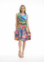 Orientique SLEEVELESS EZY Fit Cotton Dress in FRENCH RESTAURANT Print (#21884)