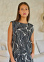 Naturals by OJ Sleeveless Linen Top in FOLIES Print (#OJ GA581)#