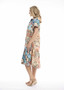 Orientique Collared Patchwork Midi Dress in GORDES Print (#21860)