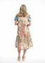 Orientique Collared Patchwork Midi Dress in GORDES Print (#21860)