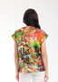 Orientique Rolled Neck Top in JARDIN EXOTIQUE Print (#1360)