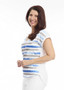 Cafe Latte CLM602 V-Neck Print Tee