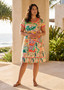 Orientique Cotton Patchwork Dress in GARNIERS Print (#21845)