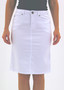 Cafe Latte Jeans Skirt CLM165 WHITE