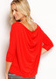 nova draped top in CHERRY