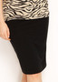 midi pencil skirt in black