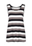 BAMBOO ALICIA SINGLET IN BLACK/GREY/WHITE STRIPE