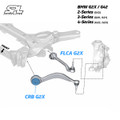 Adjustable Front Caster Rod Spherical Bushings for BMW G2X / G42 Location